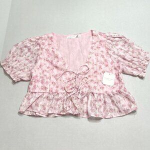 NWT Alter'd State Women's Pink Floral Top
